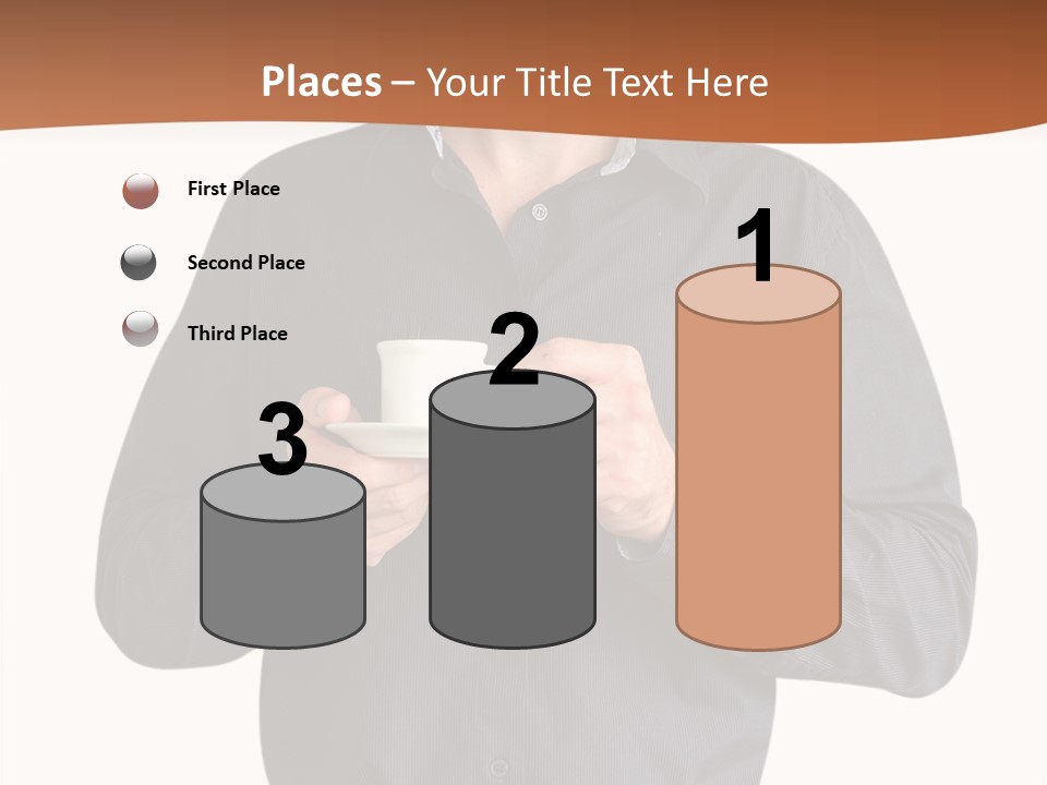 A Man Holding A Cup Of Coffee Powerpoint Template PowerPoint Template