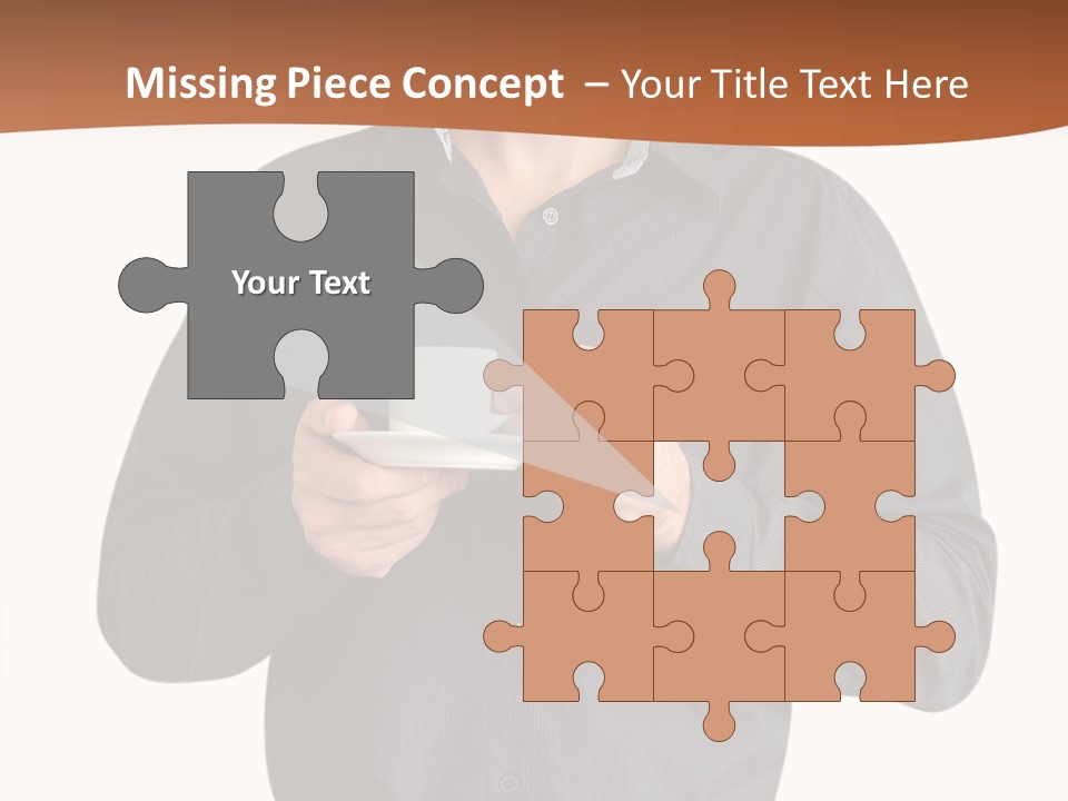 A Man Holding A Cup Of Coffee Powerpoint Template PowerPoint Template