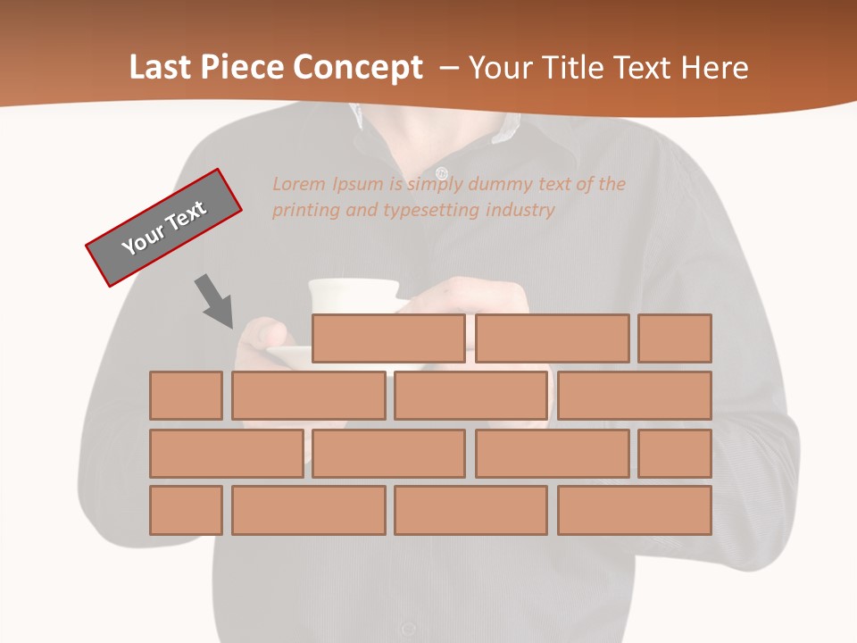 A Man Holding A Cup Of Coffee Powerpoint Template PowerPoint Template