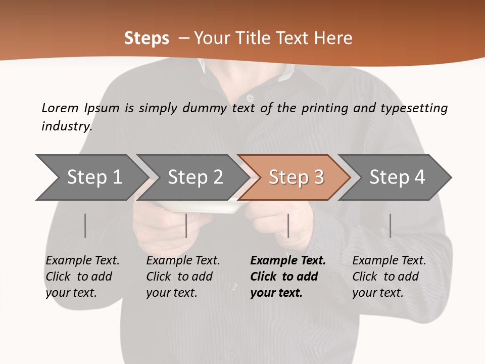 A Man Holding A Cup Of Coffee Powerpoint Template PowerPoint Template