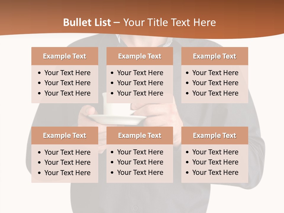 A Man Holding A Cup Of Coffee Powerpoint Template PowerPoint Template