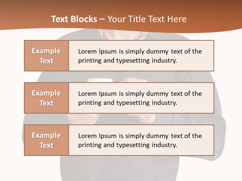 A Man Holding A Cup Of Coffee Powerpoint Template PowerPoint Template