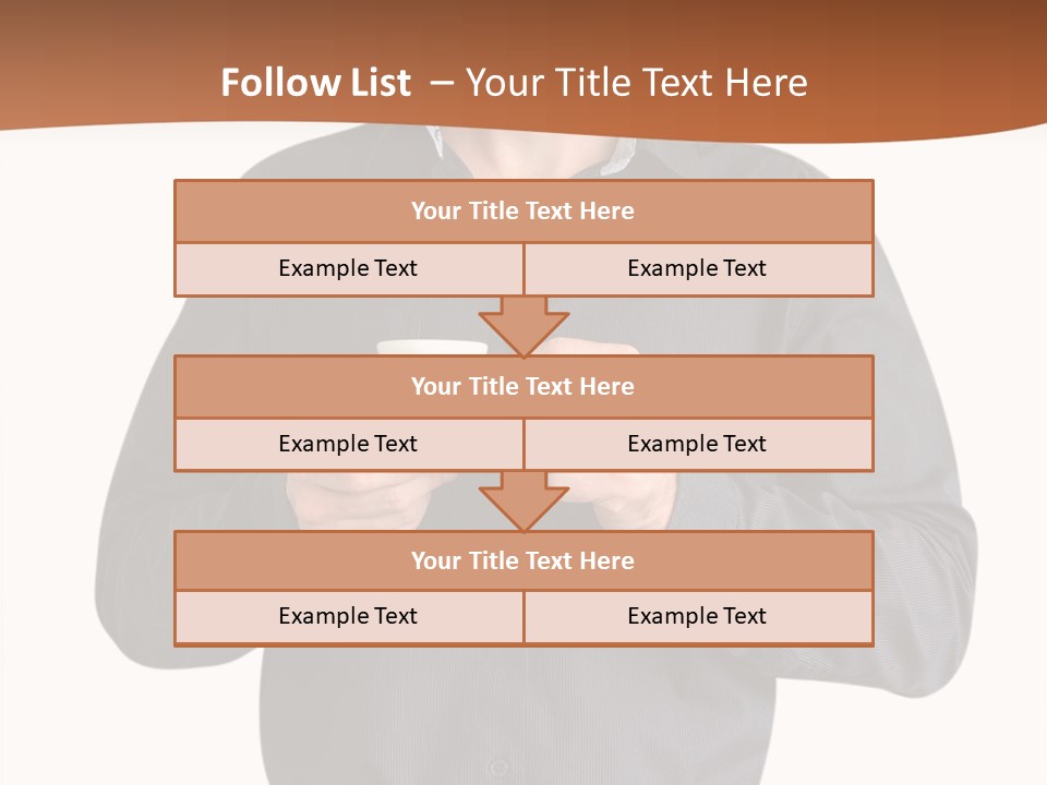 A Man Holding A Cup Of Coffee Powerpoint Template PowerPoint Template