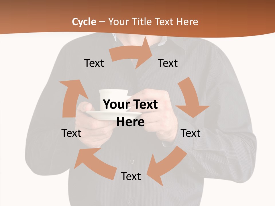 A Man Holding A Cup Of Coffee Powerpoint Template PowerPoint Template