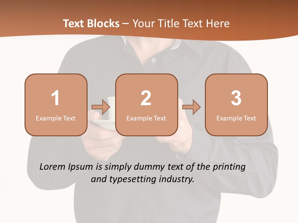 A Man Holding A Cup Of Coffee Powerpoint Template PowerPoint Template
