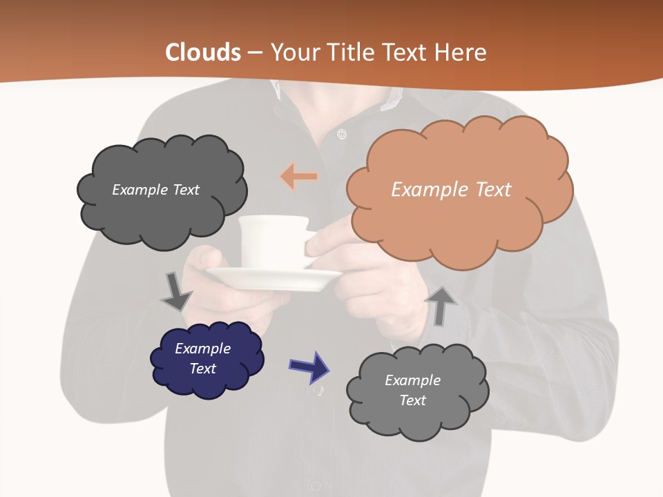 A Man Holding A Cup Of Coffee Powerpoint Template PowerPoint Template