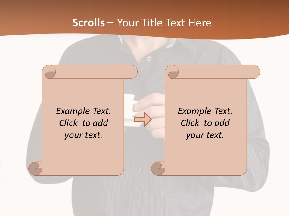 A Man Holding A Cup Of Coffee Powerpoint Template PowerPoint Template