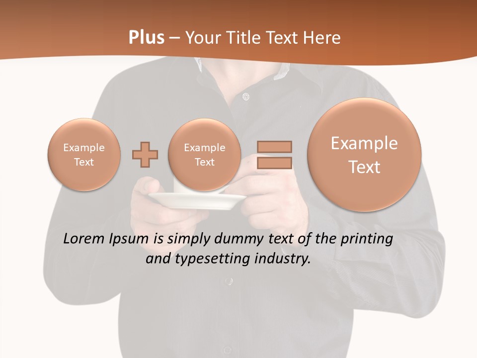 A Man Holding A Cup Of Coffee Powerpoint Template PowerPoint Template