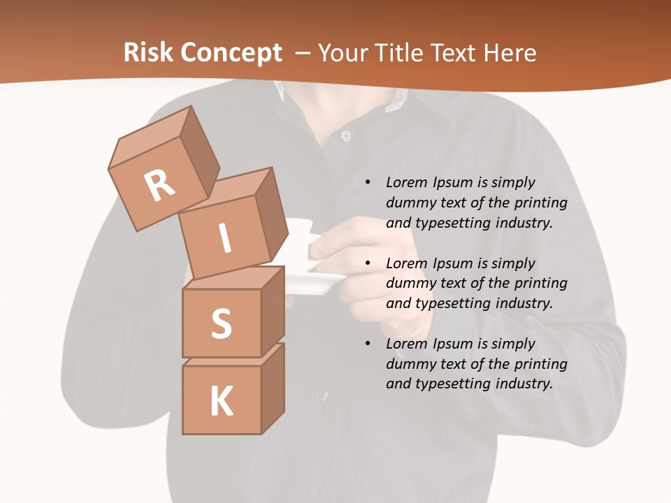 A Man Holding A Cup Of Coffee Powerpoint Template PowerPoint Template