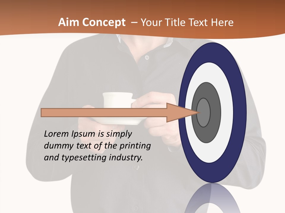 A Man Holding A Cup Of Coffee Powerpoint Template PowerPoint Template