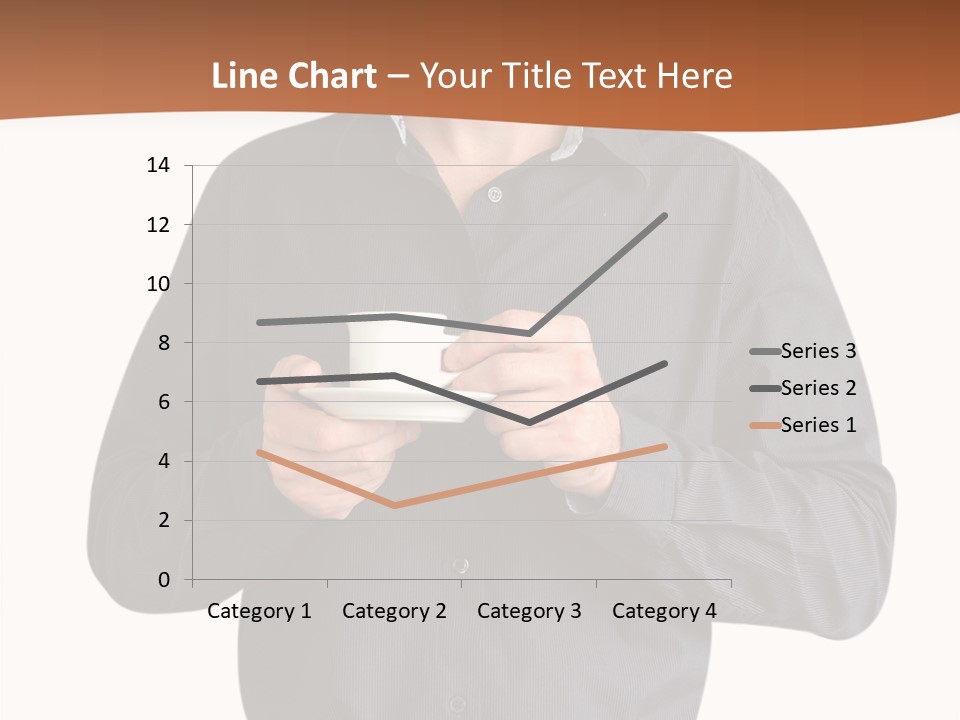 A Man Holding A Cup Of Coffee Powerpoint Template PowerPoint Template