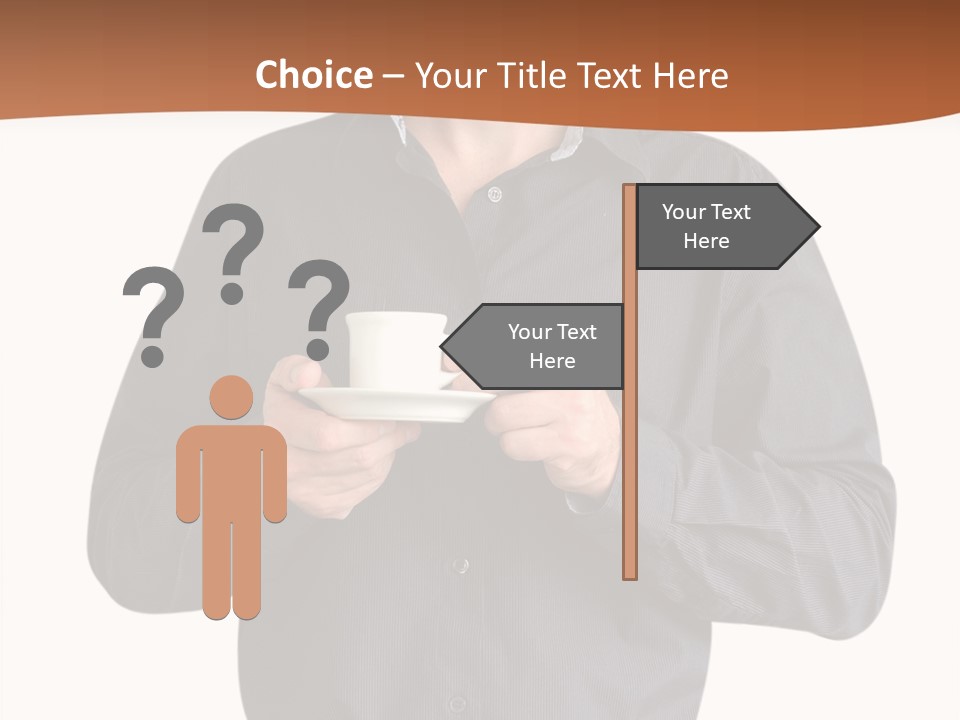 A Man Holding A Cup Of Coffee Powerpoint Template PowerPoint Template