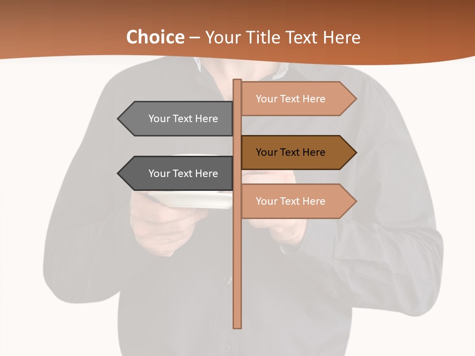 A Man Holding A Cup Of Coffee Powerpoint Template PowerPoint Template
