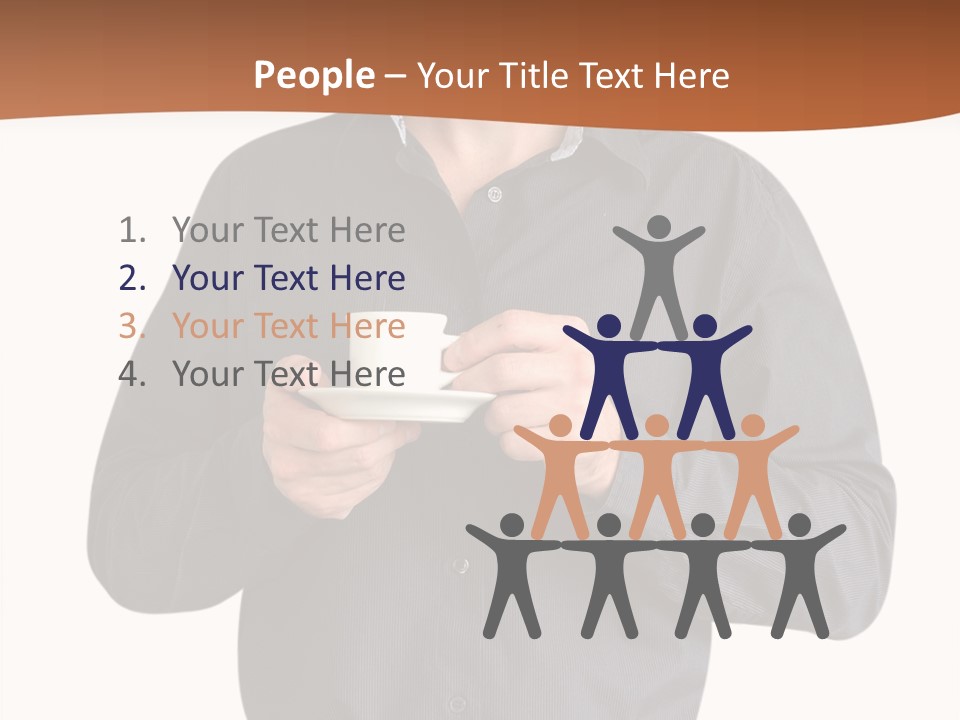 A Man Holding A Cup Of Coffee Powerpoint Template PowerPoint Template