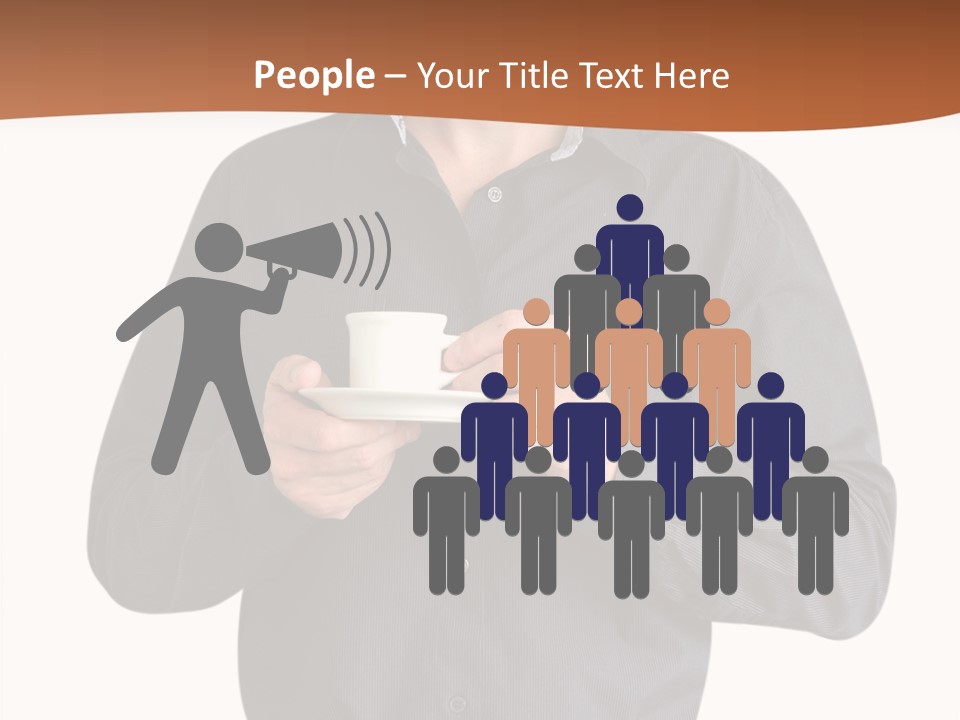 A Man Holding A Cup Of Coffee Powerpoint Template PowerPoint Template