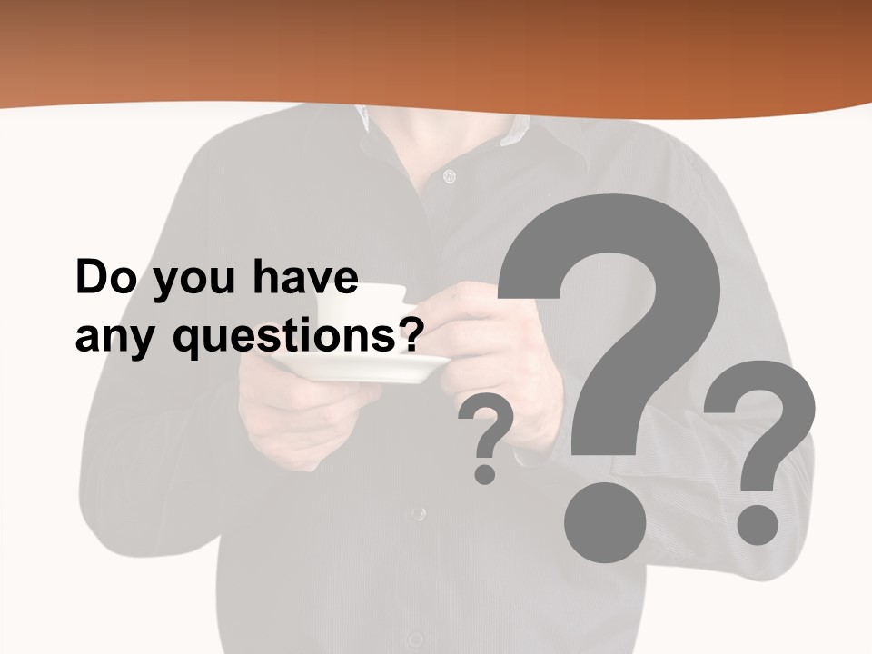 A Man Holding A Cup Of Coffee Powerpoint Template PowerPoint Template