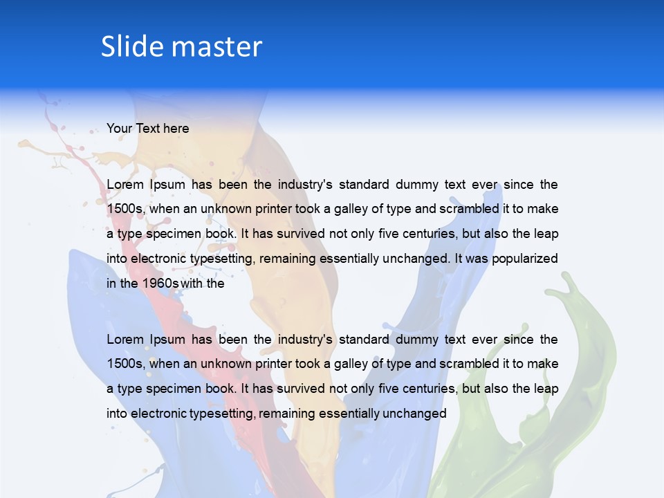 Fresh Splash Yellow PowerPoint Template