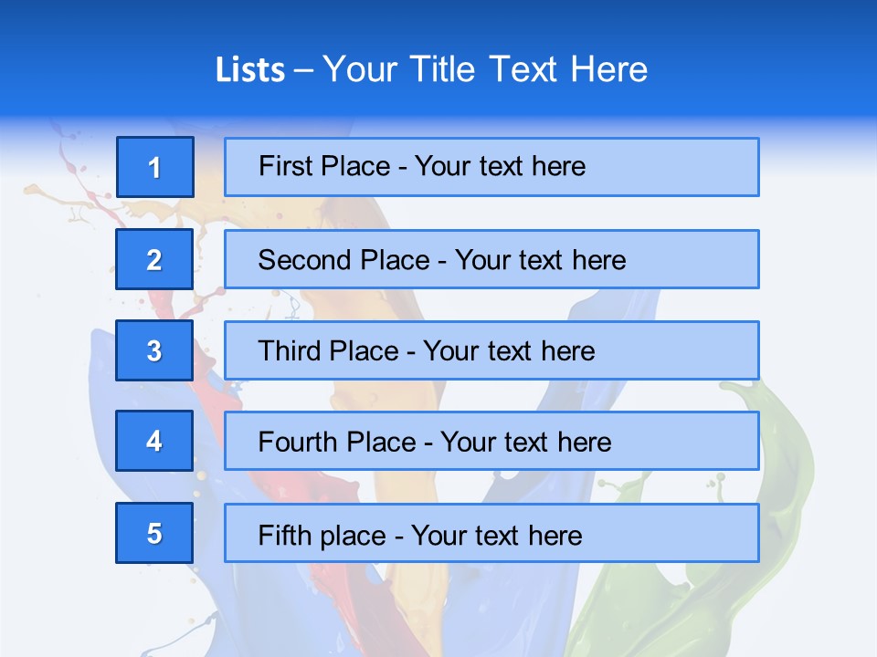 Fresh Splash Yellow PowerPoint Template