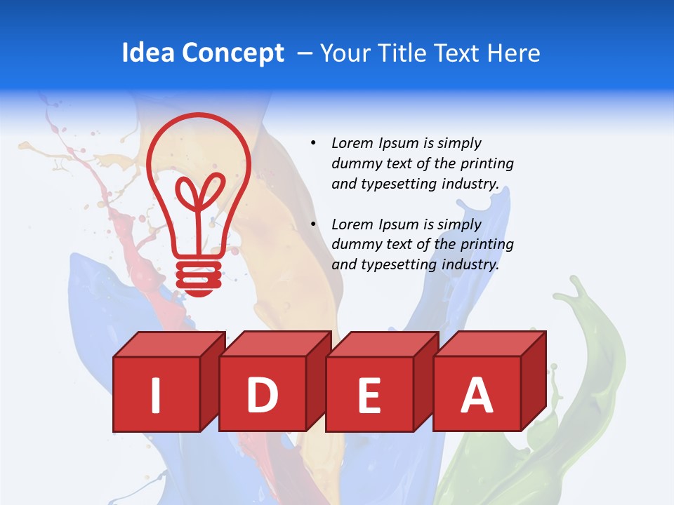 Fresh Splash Yellow PowerPoint Template