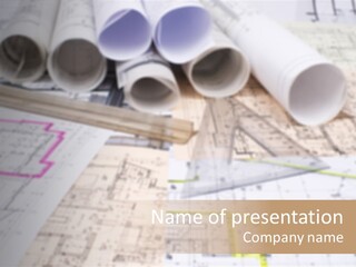 Architectural Document Paperwork PowerPoint Template