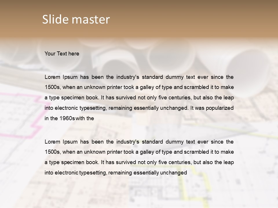 Architectural Document Paperwork PowerPoint Template