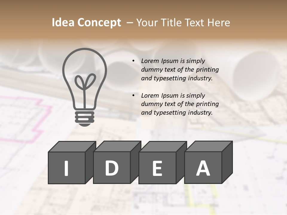 Architectural Document Paperwork PowerPoint Template