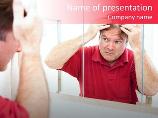 Follicle Vanity Person PowerPoint Template