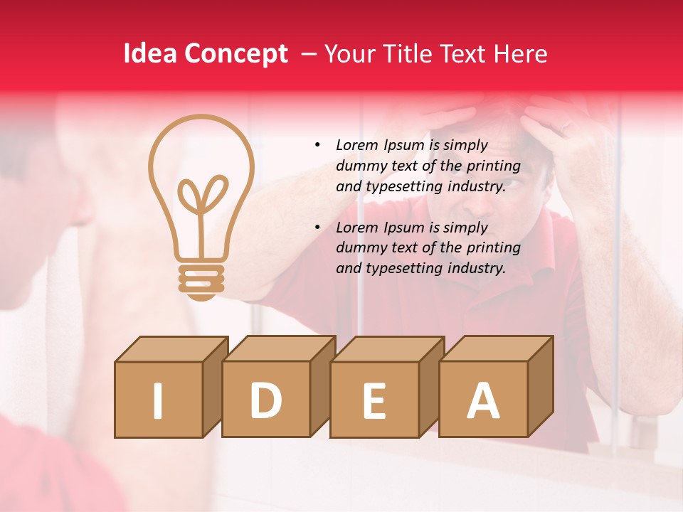 Follicle Vanity Person PowerPoint Template