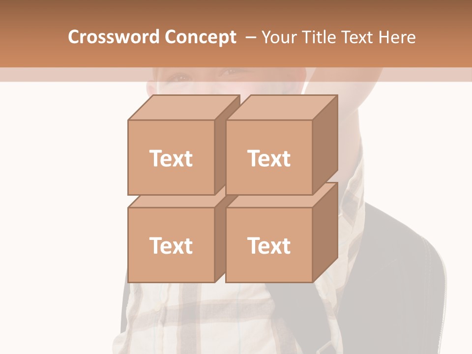 Kindergartener Schoolboy Caucasian PowerPoint Template