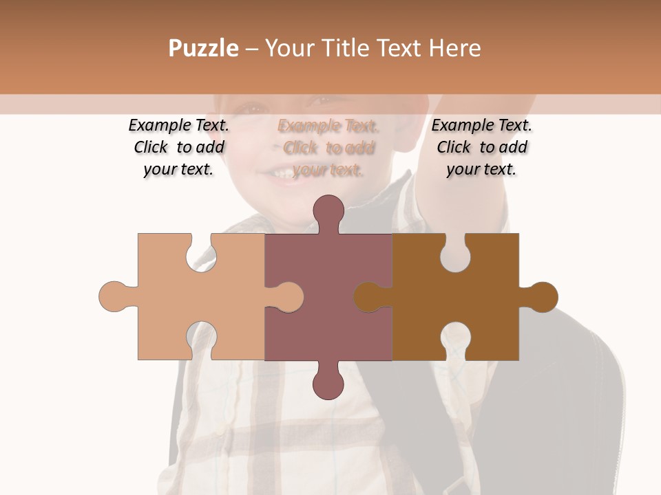 Kindergartener Schoolboy Caucasian PowerPoint Template