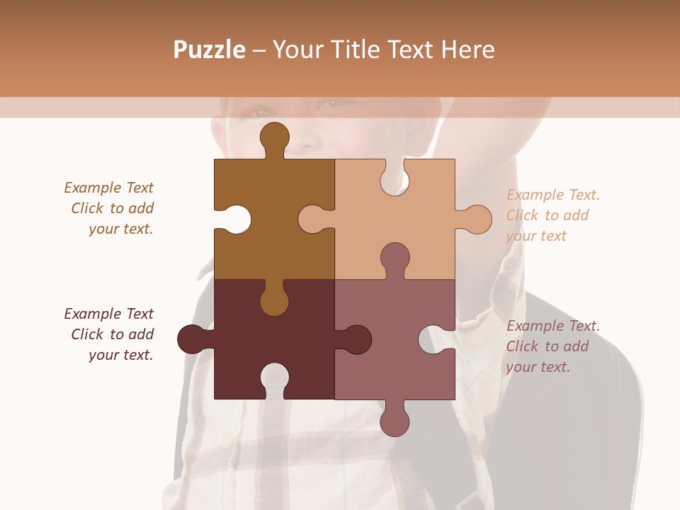 Kindergartener Schoolboy Caucasian PowerPoint Template