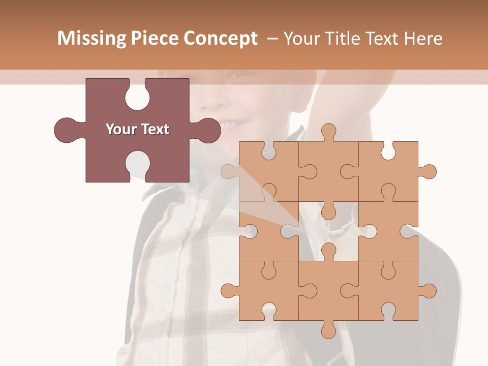 Kindergartener Schoolboy Caucasian PowerPoint Template