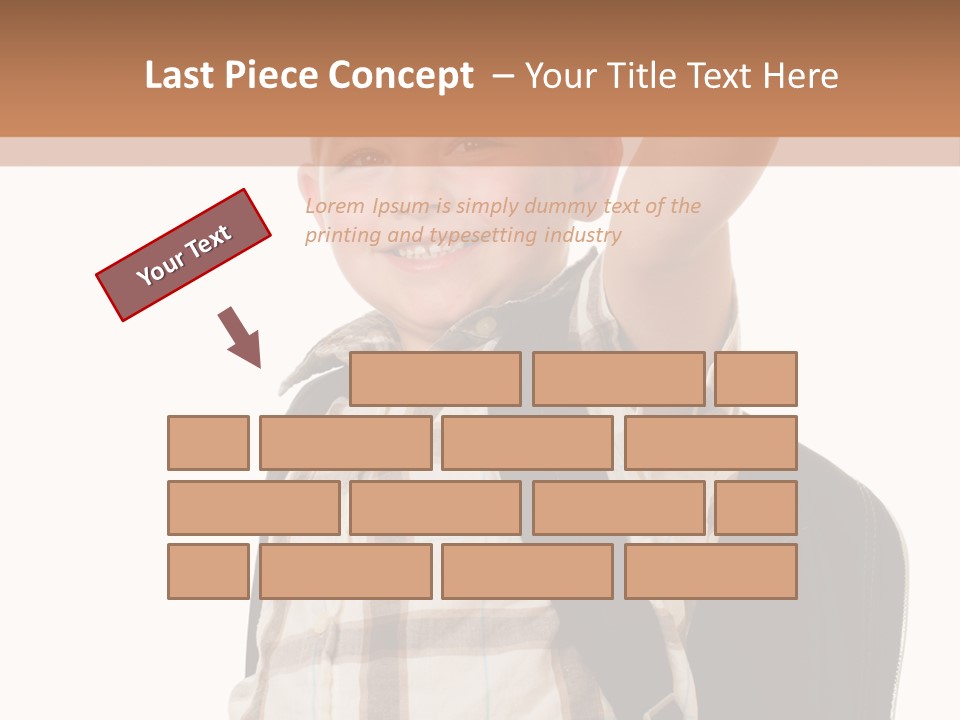 Kindergartener Schoolboy Caucasian PowerPoint Template