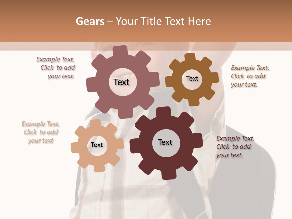 Kindergartener Schoolboy Caucasian PowerPoint Template