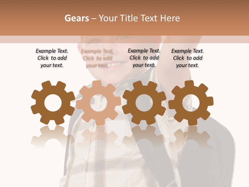 Kindergartener Schoolboy Caucasian PowerPoint Template