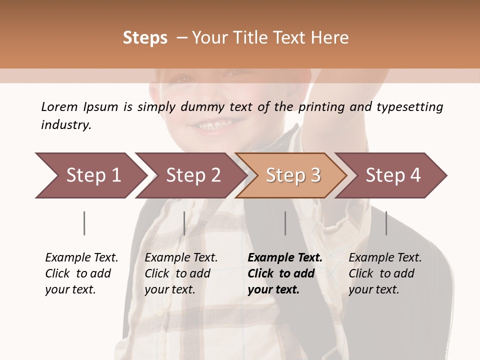 Kindergartener Schoolboy Caucasian PowerPoint Template