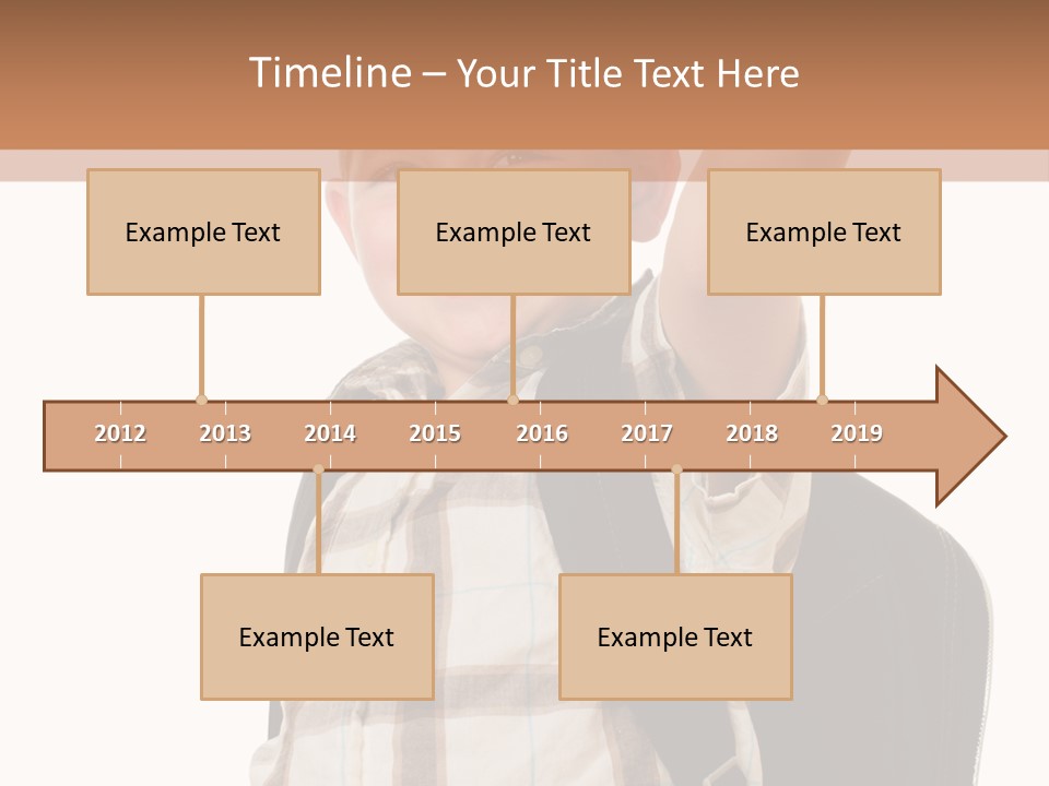 Kindergartener Schoolboy Caucasian PowerPoint Template