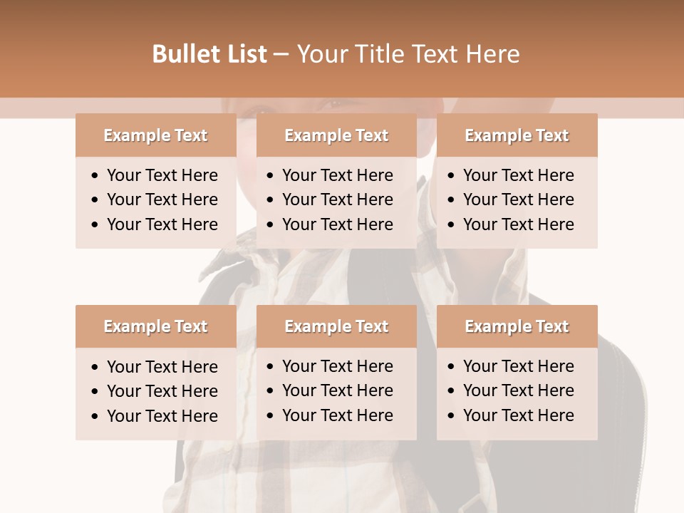 Kindergartener Schoolboy Caucasian PowerPoint Template