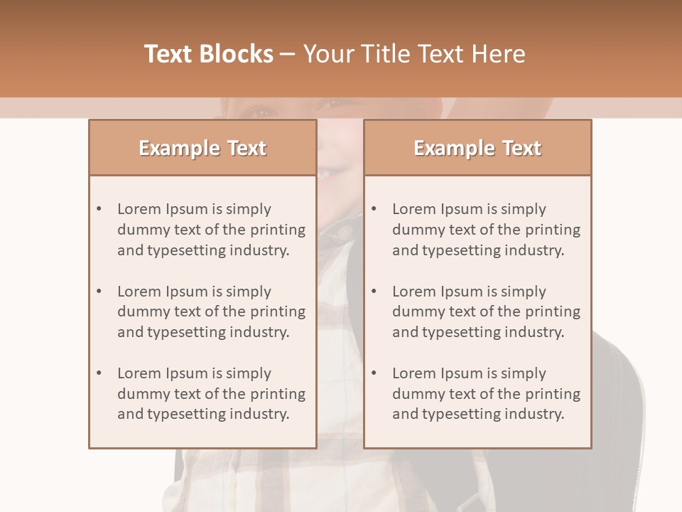 Kindergartener Schoolboy Caucasian PowerPoint Template
