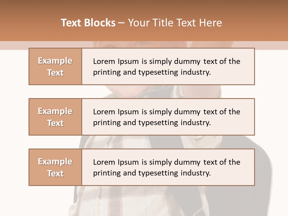 Kindergartener Schoolboy Caucasian PowerPoint Template