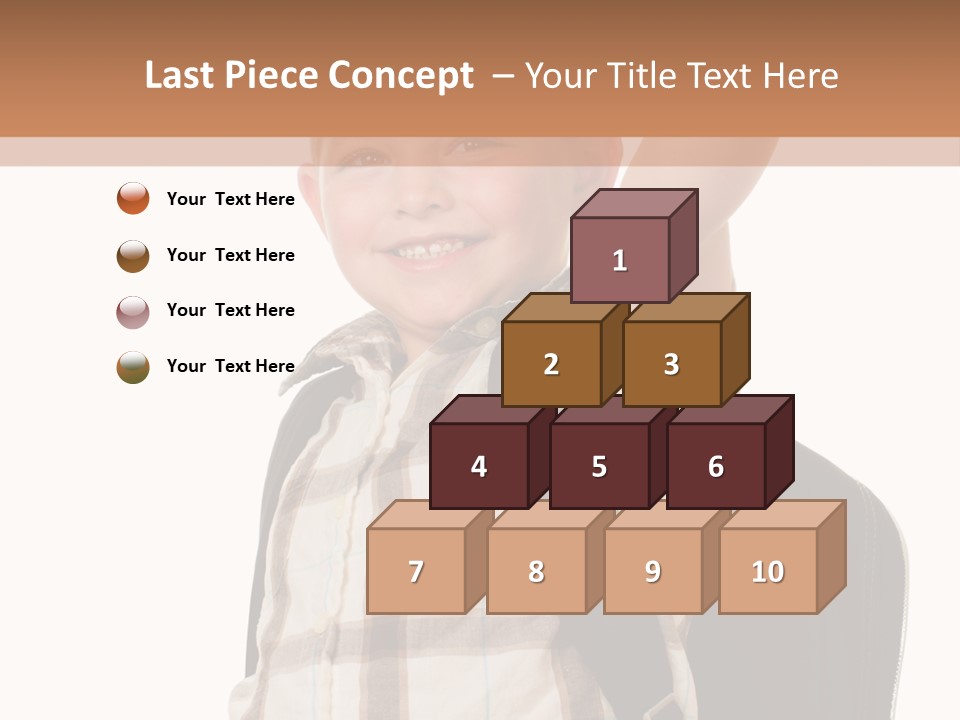 Kindergartener Schoolboy Caucasian PowerPoint Template