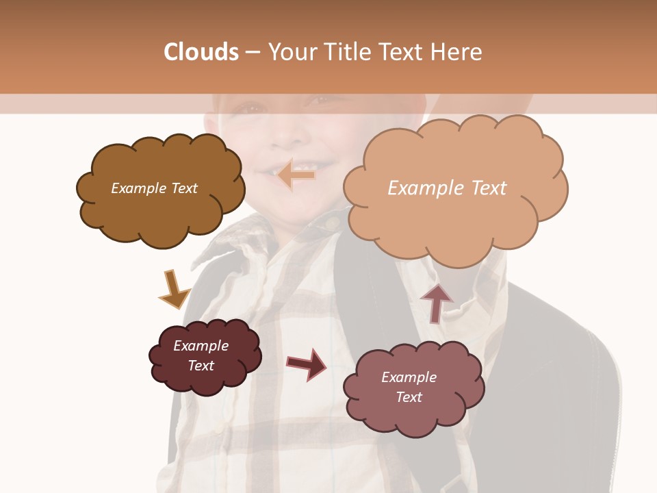 Kindergartener Schoolboy Caucasian PowerPoint Template