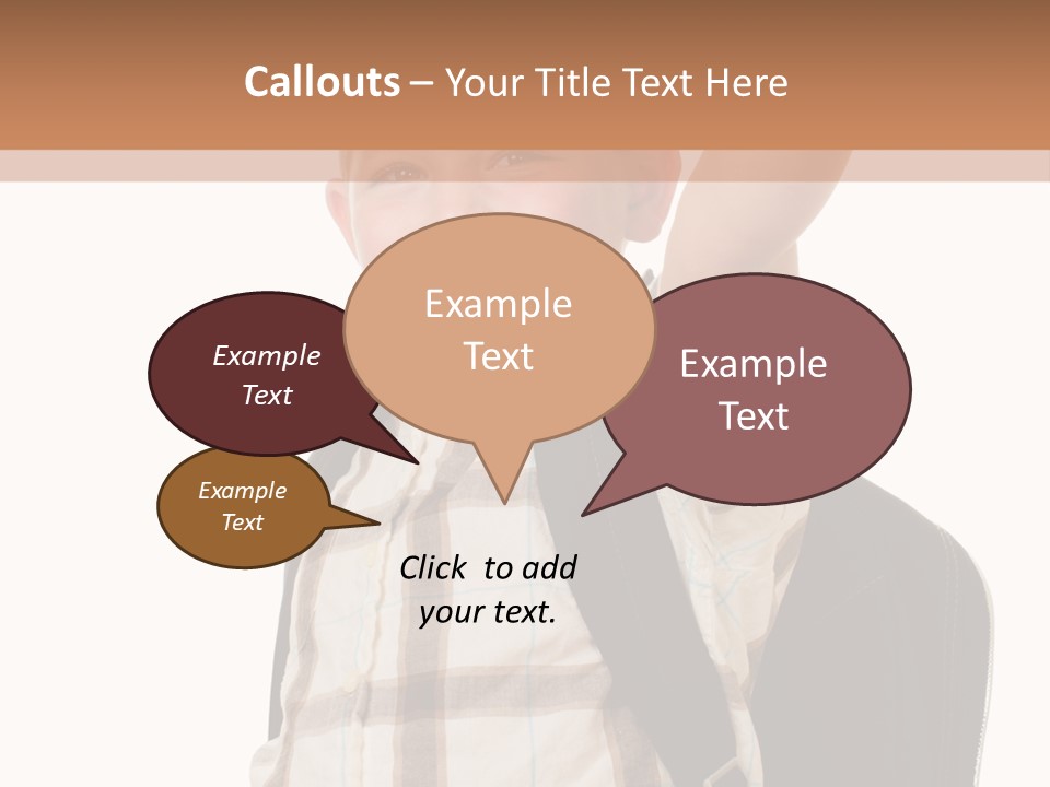 Kindergartener Schoolboy Caucasian PowerPoint Template