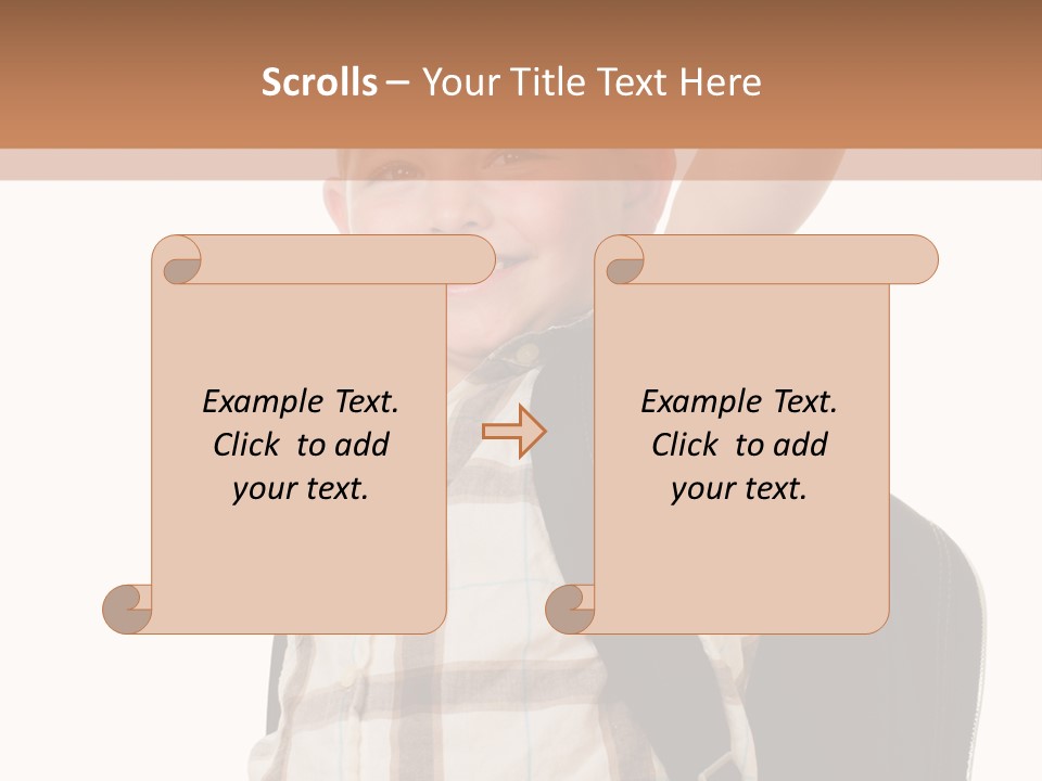Kindergartener Schoolboy Caucasian PowerPoint Template