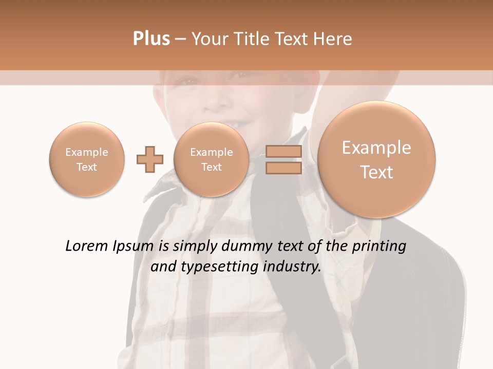 Kindergartener Schoolboy Caucasian PowerPoint Template