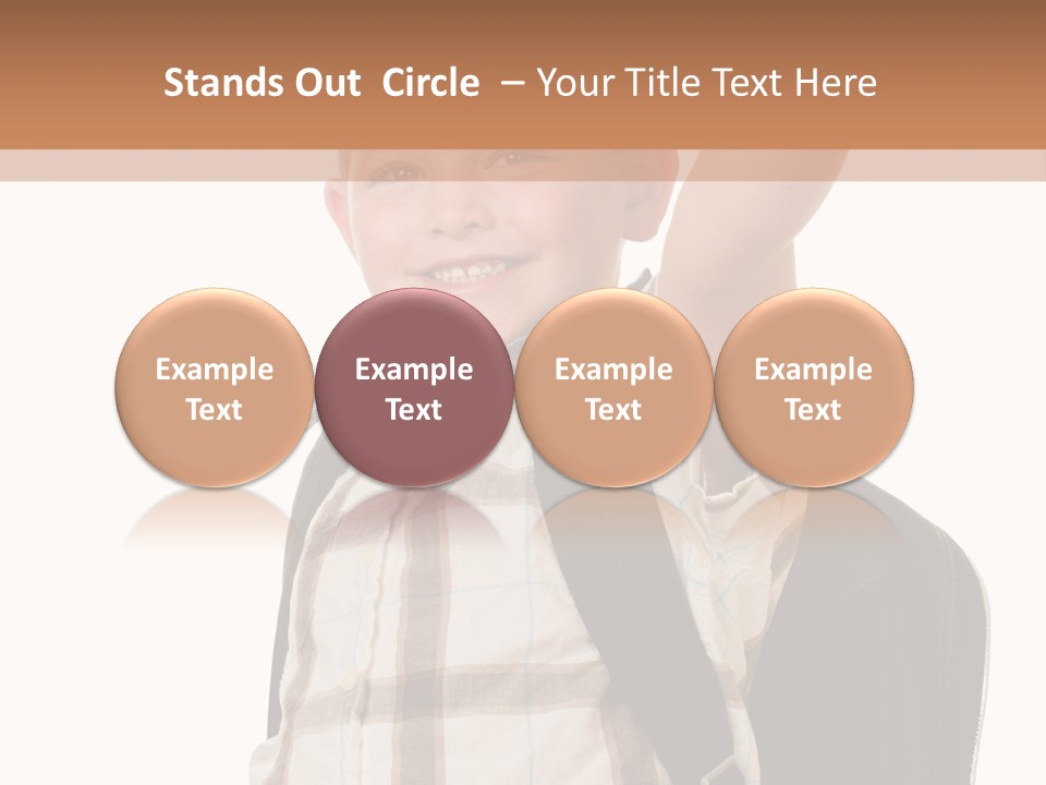 Kindergartener Schoolboy Caucasian PowerPoint Template