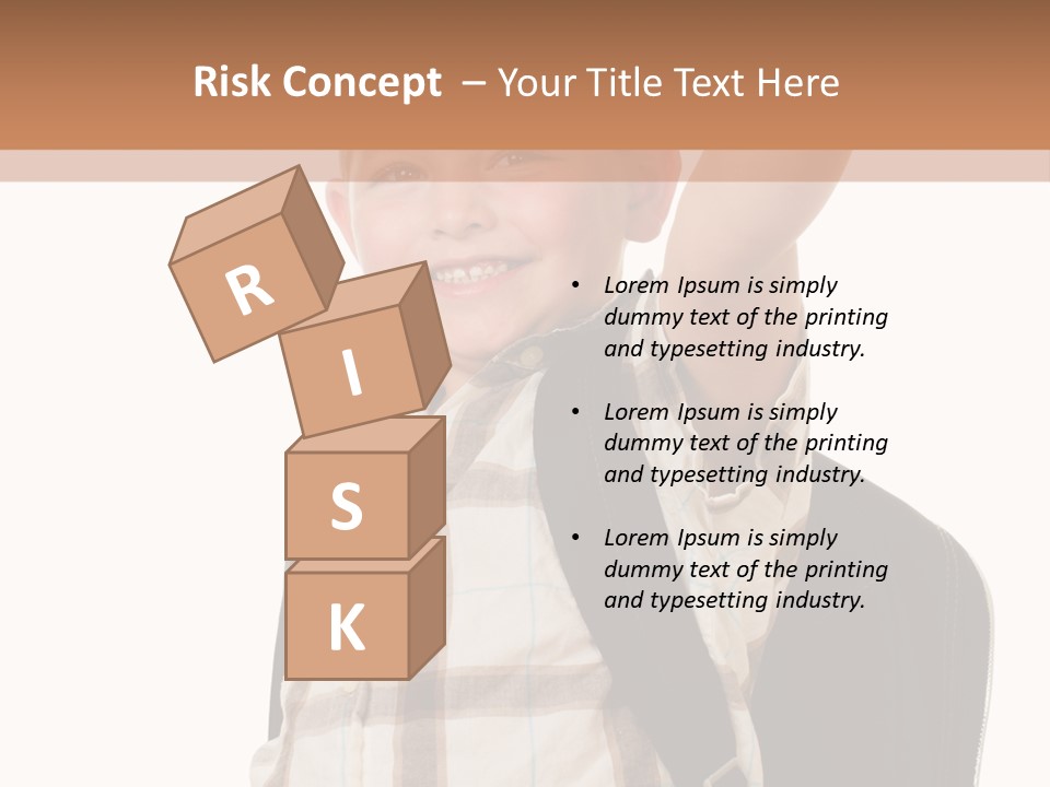 Kindergartener Schoolboy Caucasian PowerPoint Template