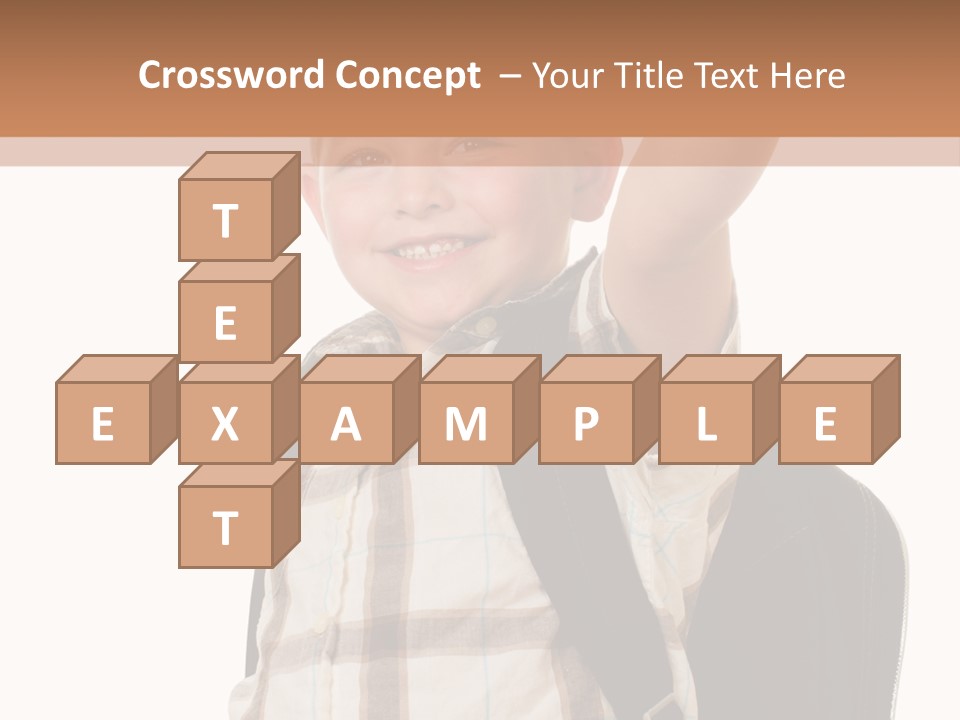 Kindergartener Schoolboy Caucasian PowerPoint Template