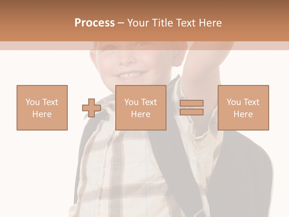 Kindergartener Schoolboy Caucasian PowerPoint Template