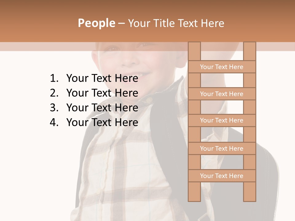 Kindergartener Schoolboy Caucasian PowerPoint Template